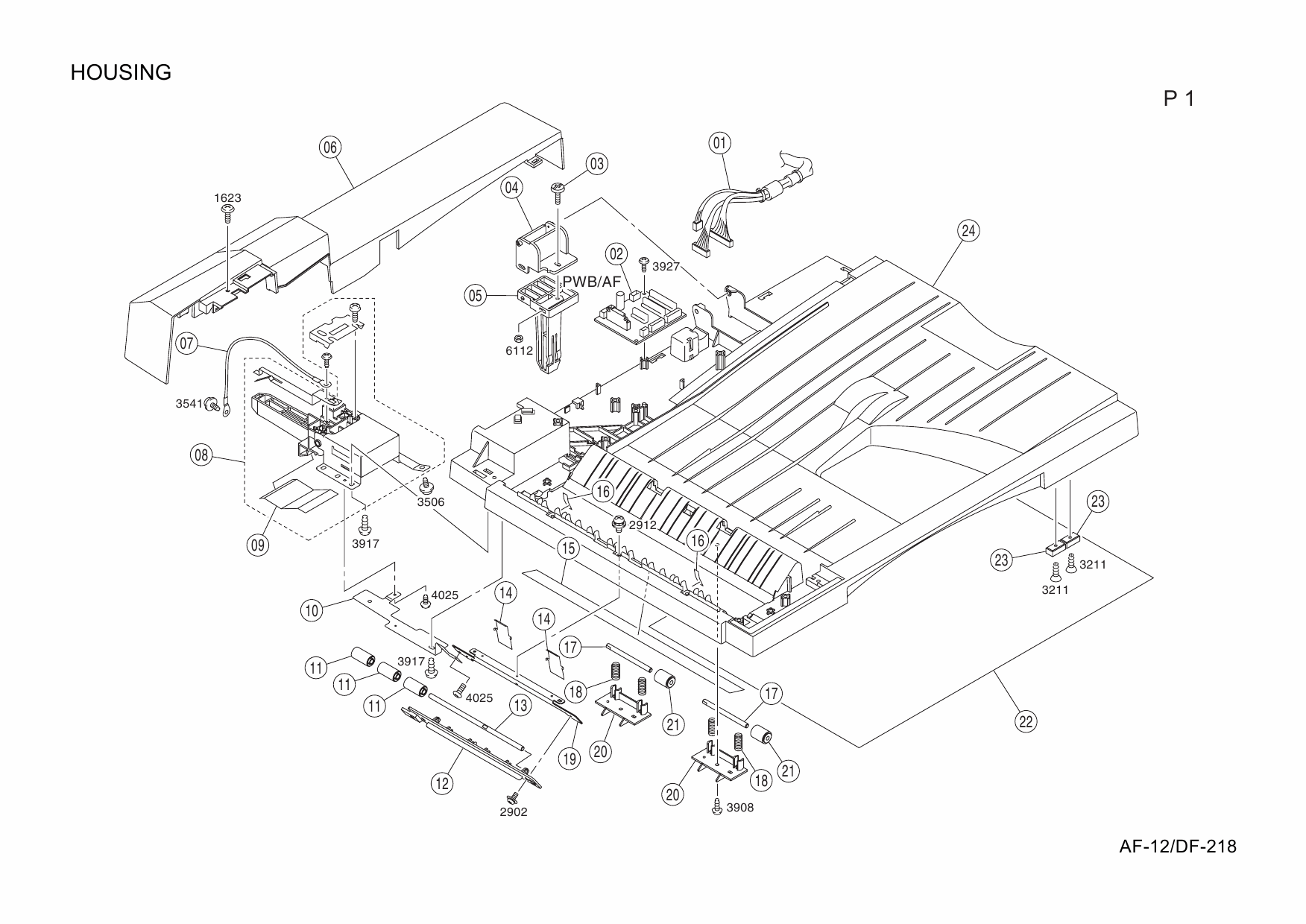 Konica-Minolta Options AF-12 DF-218 Parts Manual-2